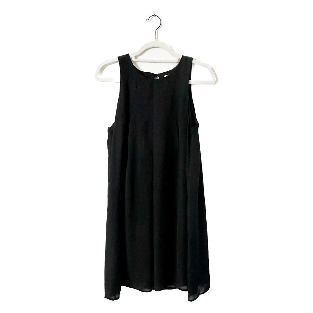 EVERLY Little Black Sleeveless Mini Swing Dress - Size Medium